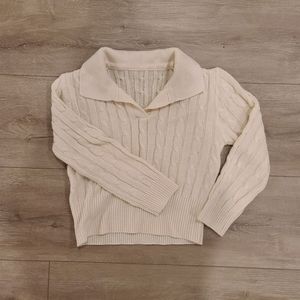 Collared knit sweater